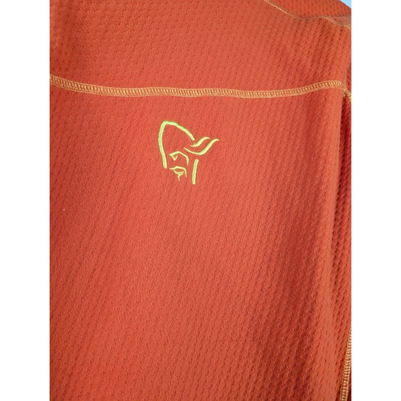 Norrona Lofoten Warm1 Orange Fleece Jacket Womens M Full Zip Running Hiking - Picture 10 of 11